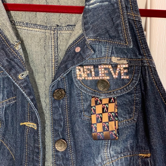 🎄Upcycled Vintage Christmas Denim Gypsy Ooak - Picture 8 of 9